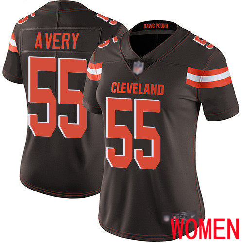 Cleveland Browns Genard Avery Women Brown Limited Jersey 55 NFL Football Home Vapor Untouchable